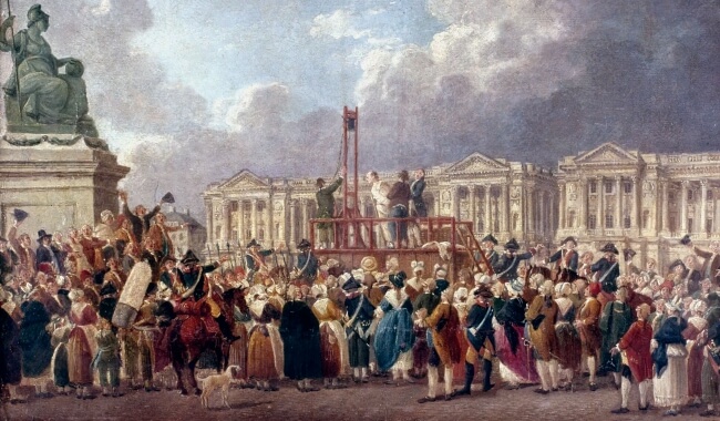  Painting Une exécution capitale, la place de la Révolution by Pierre-Antoine Demachy